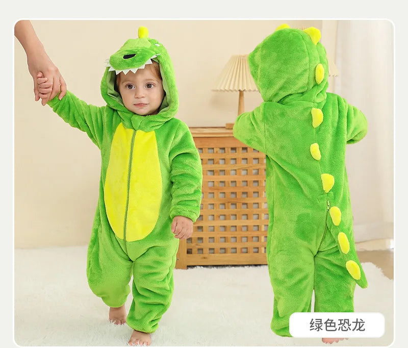 Newborn Baby Deer Animal Cartoon Romper Clothes Girls Pajamas Long Sleeve Hooded Onesies Infant Boys Costumes For Christmas