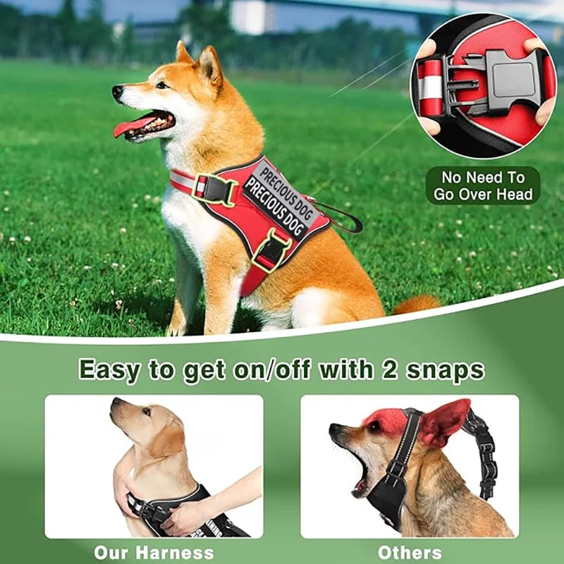 Dog Harness Reflective Breathable and Adjustable No-Pull Dog Vest Harness for Small Medium Large Dogs