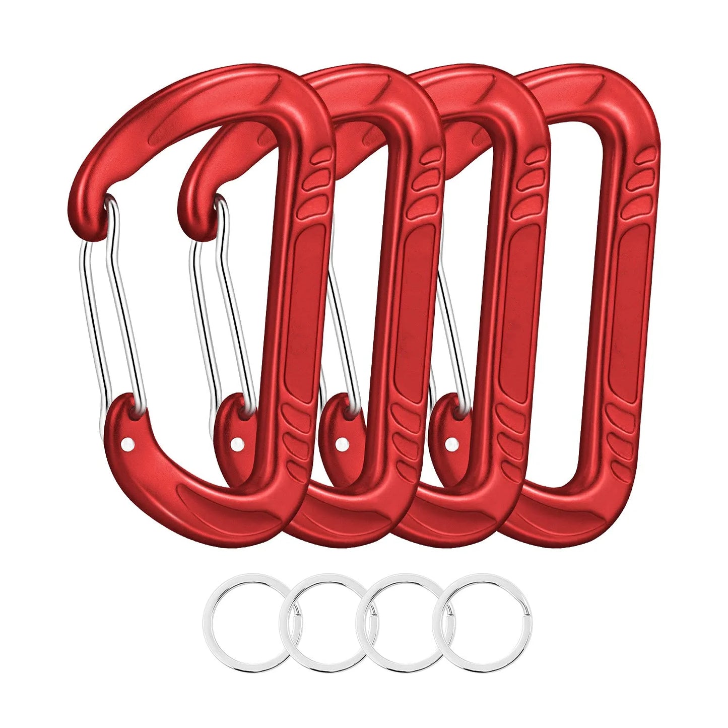 15KN Heavy-Duty Wiregate Carabiner for Camping Hiking Hammocks Backpacking Dog Leash - Durable Multi-Purpose