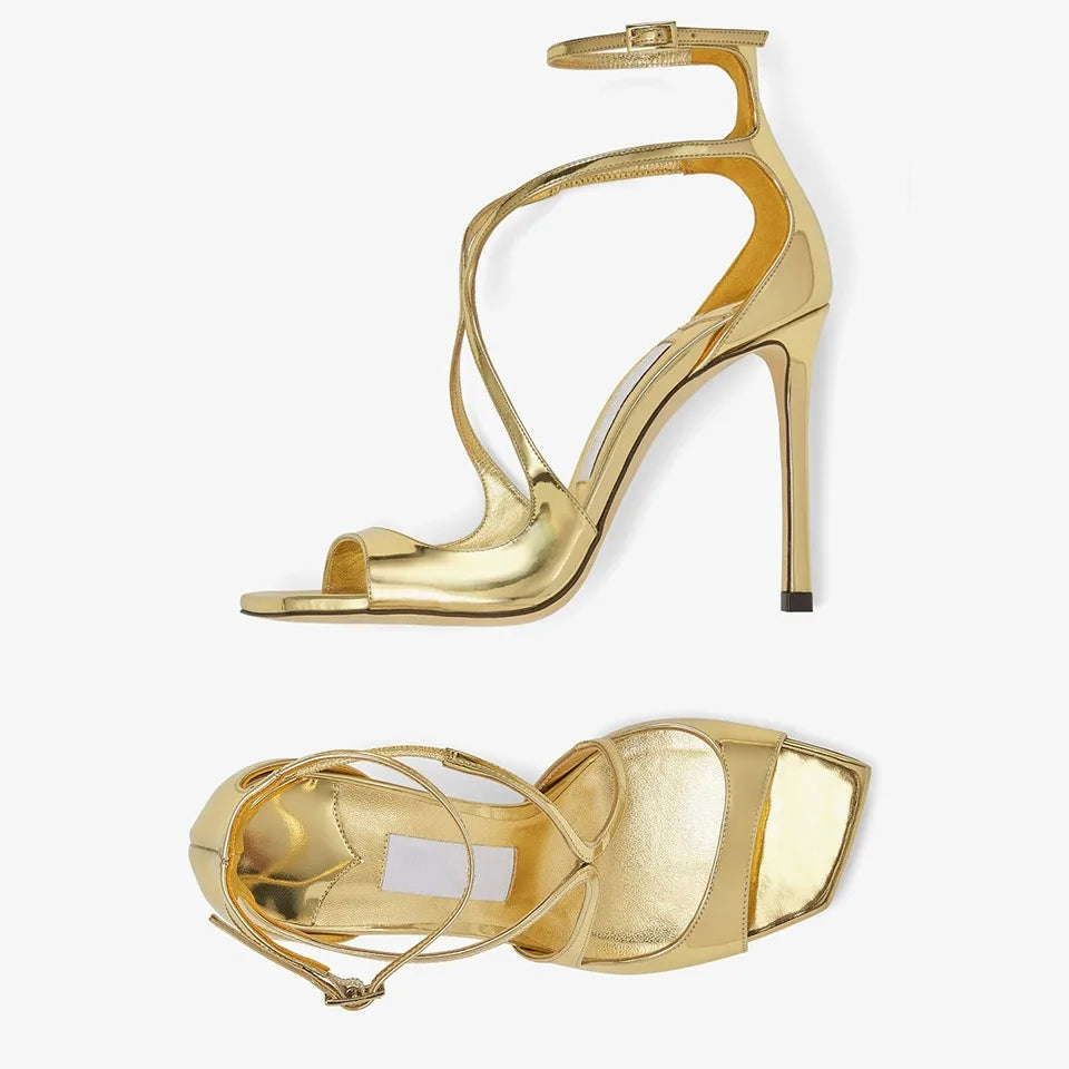 Summer New Fashionable High-heeled Women's Open Toed Sandals Dance Shoes Party Sexy 34-44 Large Women's Shoes