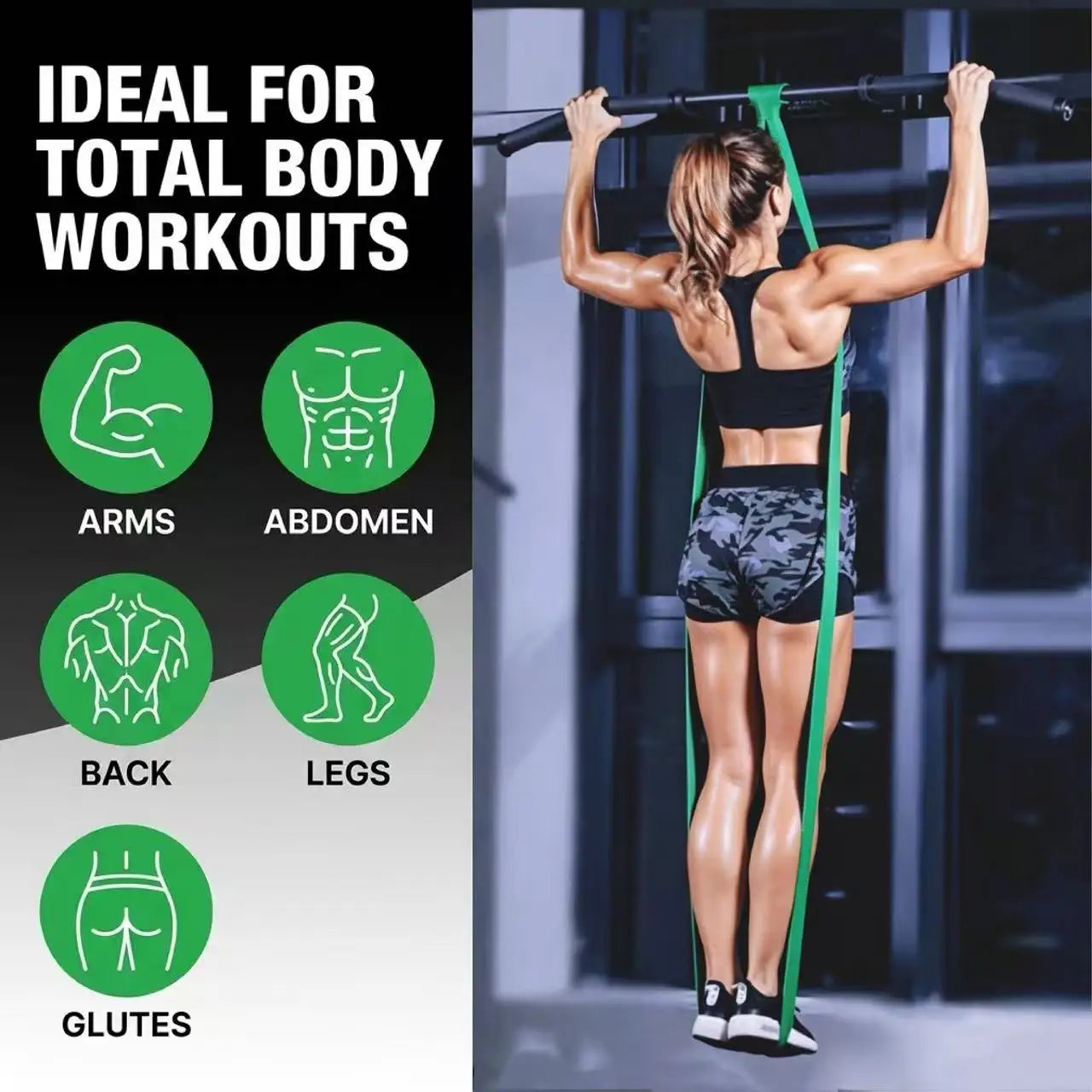 TPE Resistance Bands 6 Levels Different Strength Elastic Exercise Bands for Pull Up Assist, Yoga, Pilates, Physical Therapy, Bod
