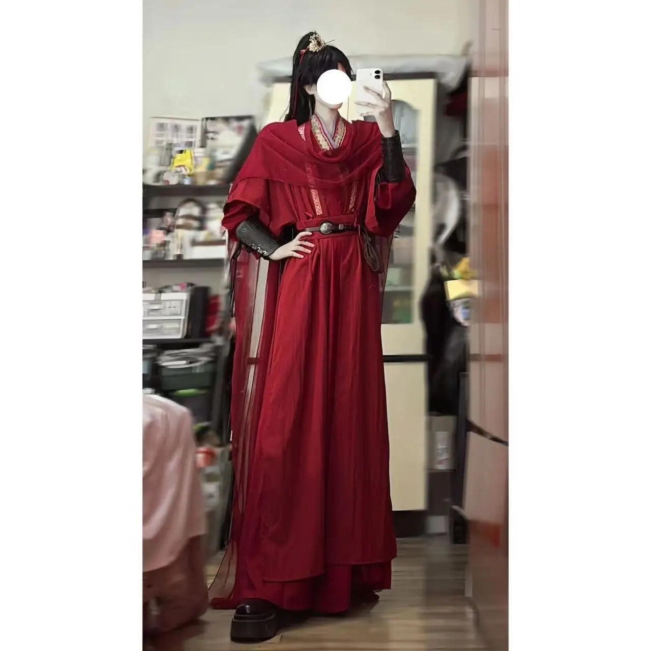 Classic Red Halloween Cosplay Costume Men Women Comic Exhibition Hanfu Outfit Trandy Cool Boys Street Black Power Ghost COS Suit