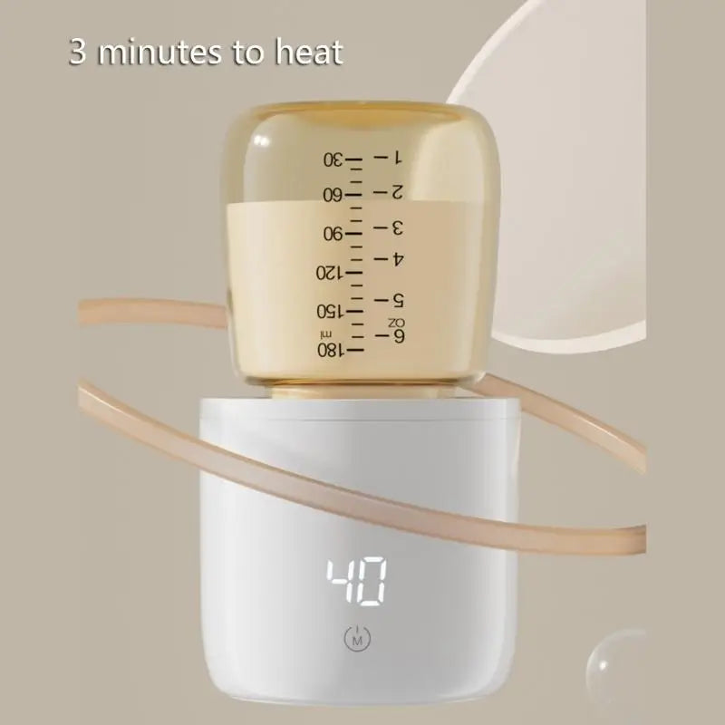 G2AD Portable Baby Bottle Warmer with Quick Heating and Digital Temperature Control 4-Gear Adjust for Home and Travel Use