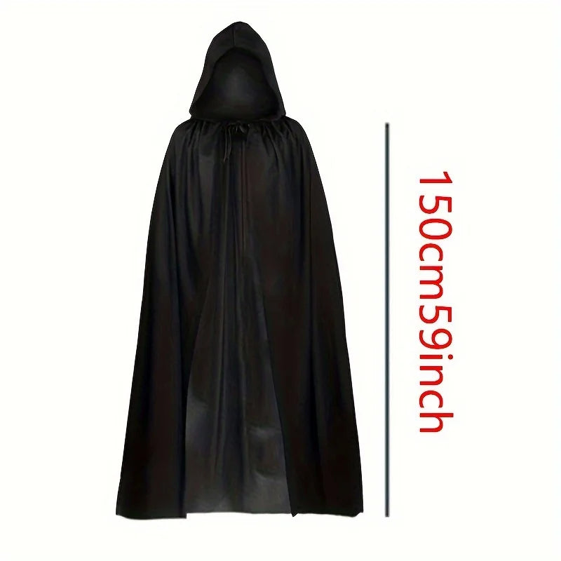 1PC Halloween Party Adult Grim Reaper Black Cloak Festival costumes Halloween Vampire Wizard Cosplay Costume Props