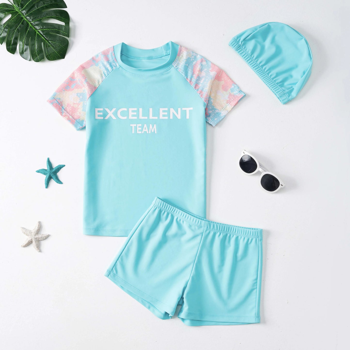 New Kids Swimsuit Medium Kids Baby Split Suit Swim Trunks Light Short Sleeve Beach Swimsuit Boys Swimsuit Swim Trunks Quick Dry