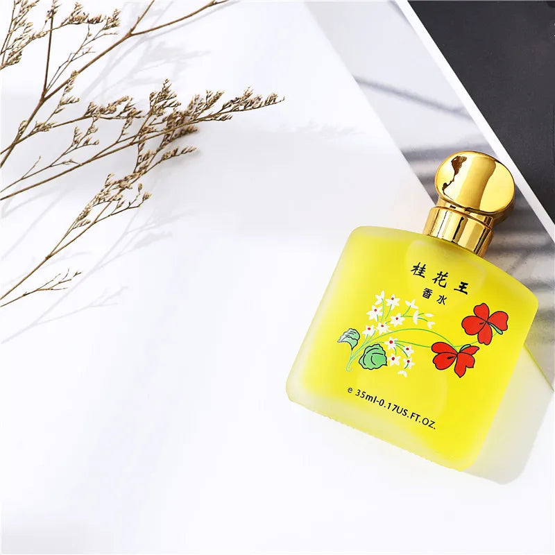Osmanthus Perfume for Men Women Unisex Long Lasting Fresh Delicate Floral Scent with Rose Jasmine Student Fragrance 35ml Parfum