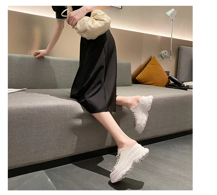 Women Shiny Rhinestones Shoes Four Seasons Casual Sneakers Women Stylish Sport Shoes Lace-Up Sports slippers zapatos mujer