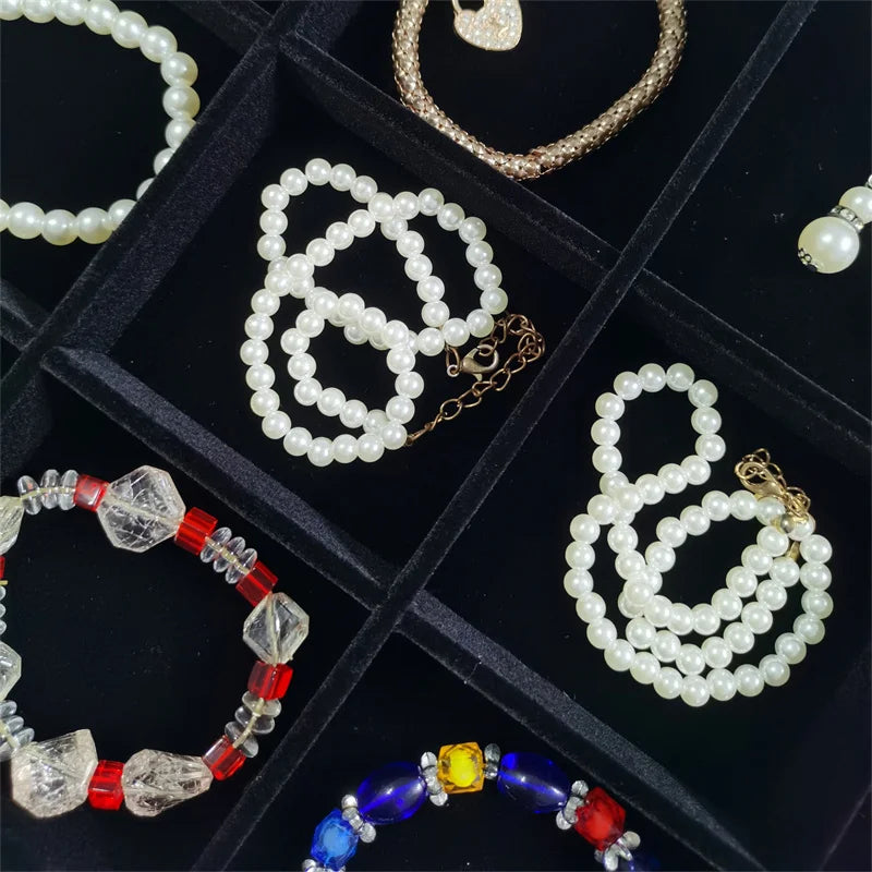 Large capacity jewelry display tray 35*24cm ring earring necklace storage holder Personal jewelry collection decoration tray