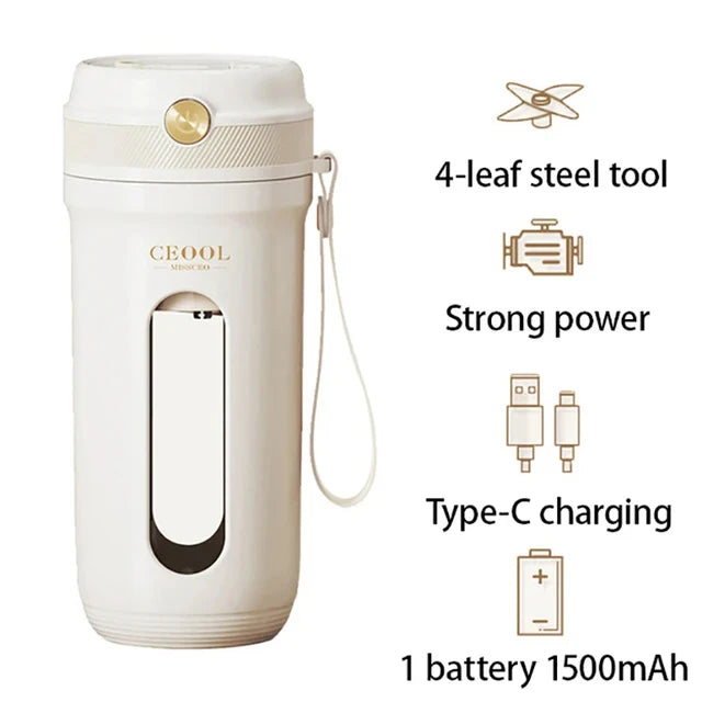 Z30 USB Electric Portable Fruit Blender 350ML Charging Small Quality Home Mini Multi functional Fruit and Vegetable Juice Cup