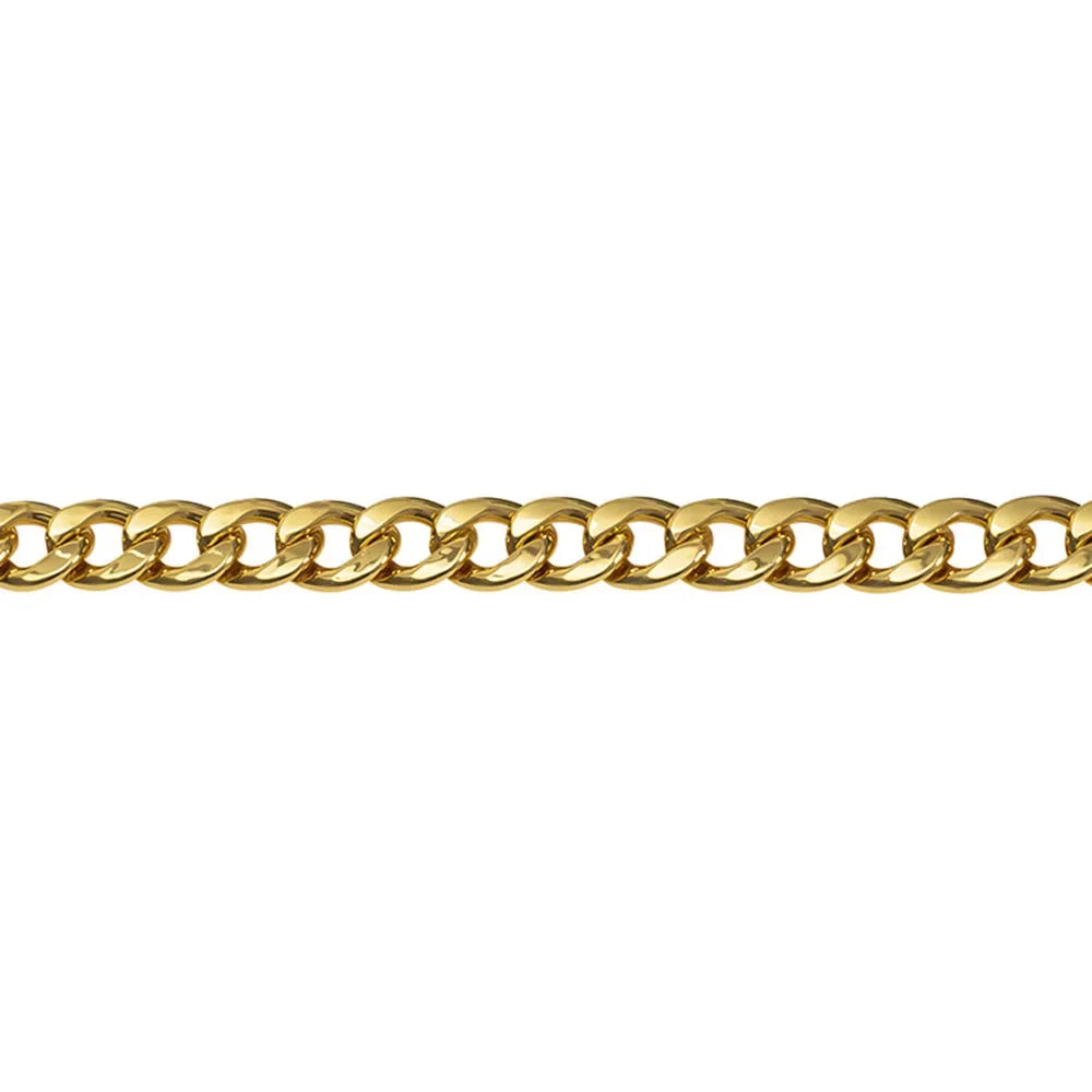 Stainless Steel Gold Chain Dog Leash Metal Chew Proof Heavy Duty Dog Leash Chain with Leather Padded Handle for Large Medium Dog