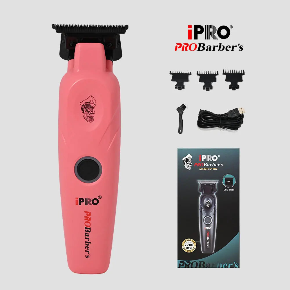 iPRO S1082 Professional Electric Hair Clipper 7700RPM High Speed 1600mAh Long Battery Life Magnetic Comb Attachment Set