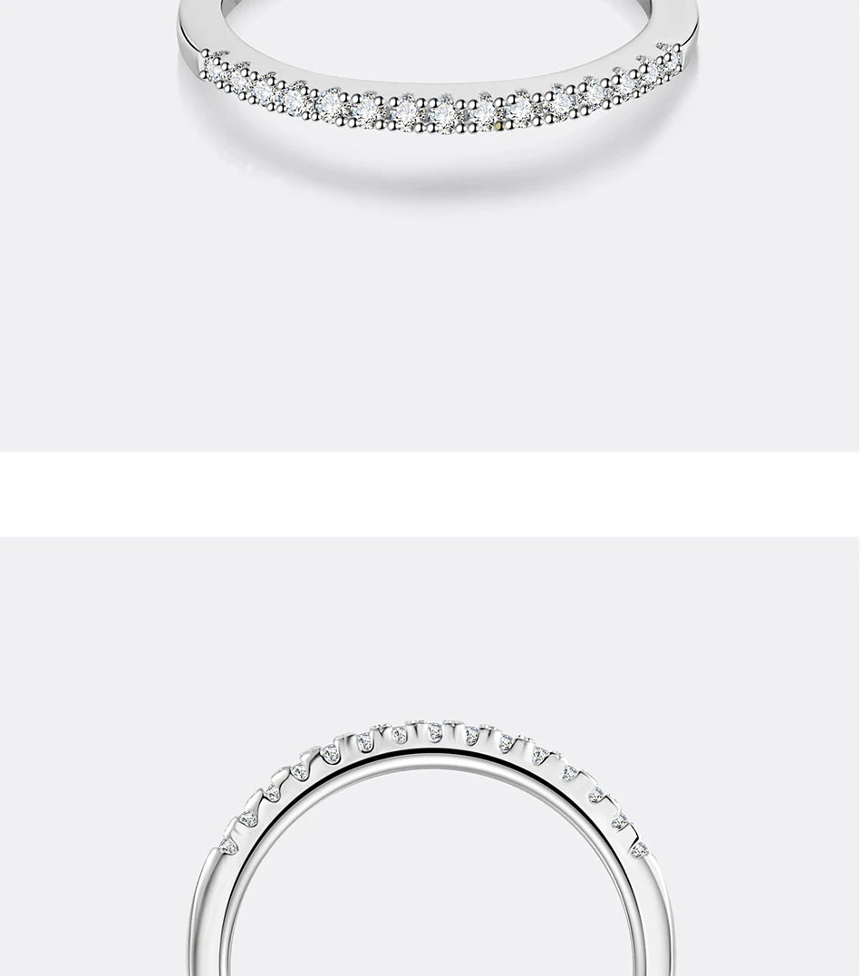 PERFANY GRA Certified Moissanite Ring for Women S925 Pure Silver Classic Eternal Laboratory Diamond Wedding Fashion Jewelry