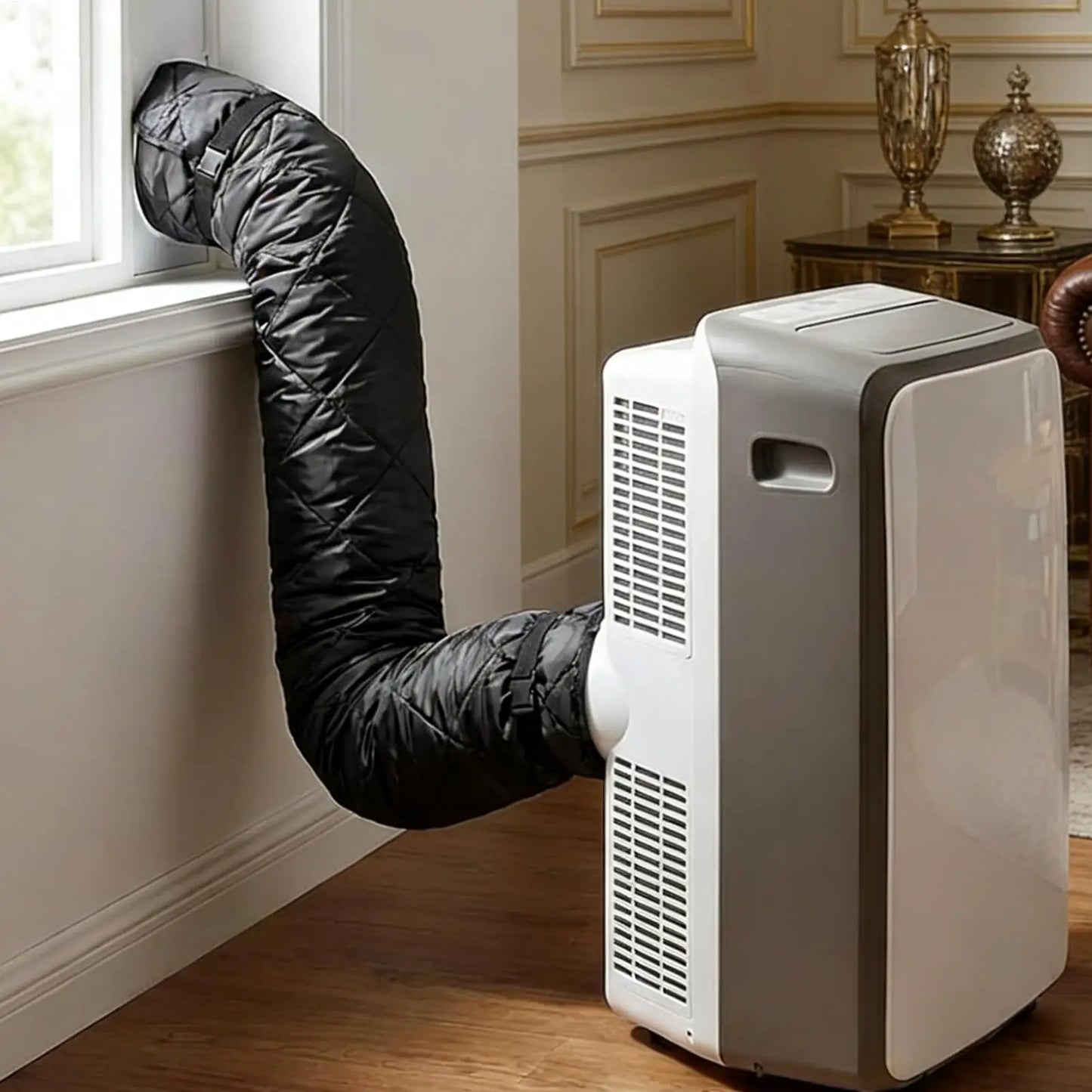 Ac Hose Insulation Sleeve Adjustable Protector Fits 5.8-6 Inch Ac Exhaust Hose Insulation Cover for Living Room Bedroom Home