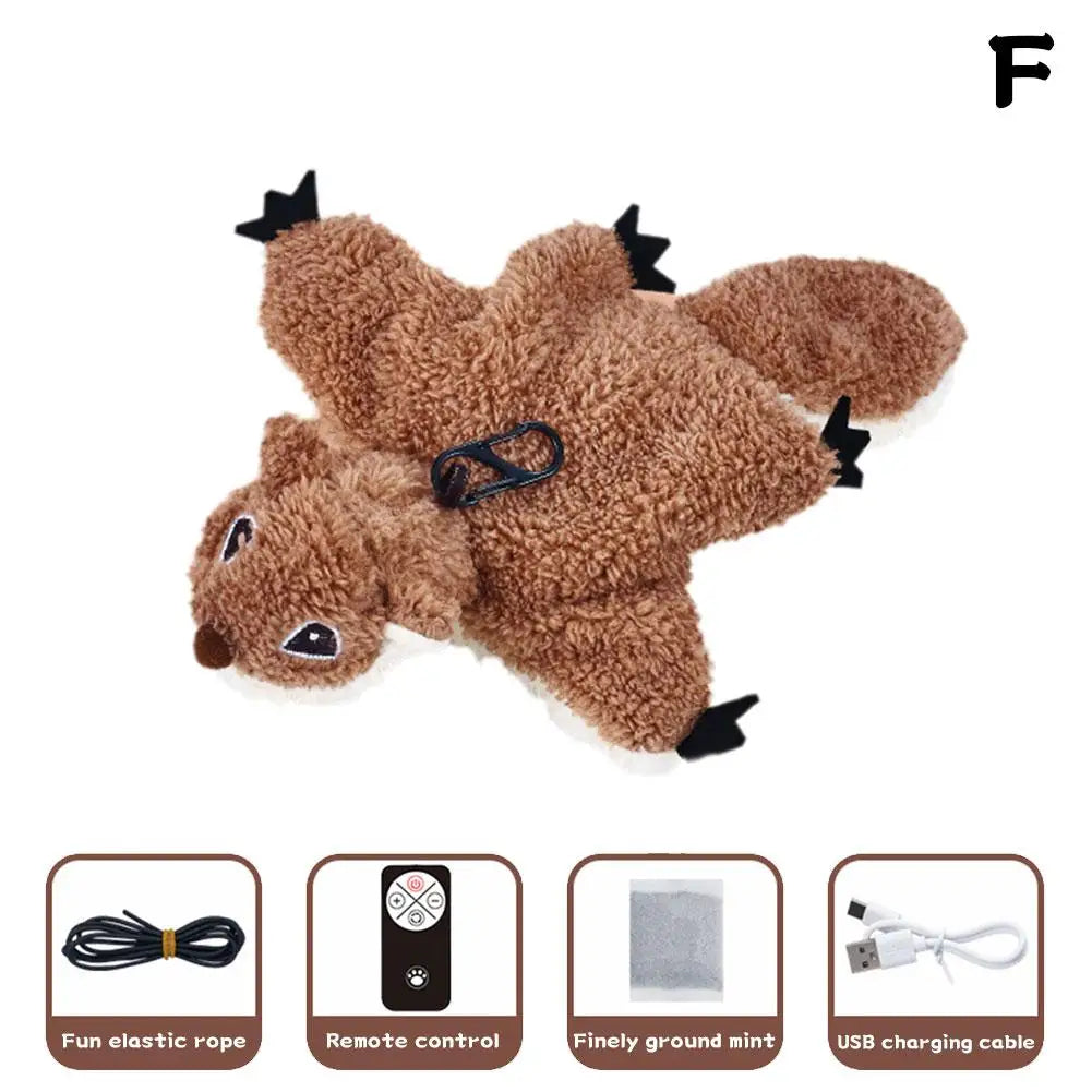 Flappy Bird Interactive Cat Toy Remote Control USB Rechargeable Pet Cat Plush Toy Flapping Bird Toy Stimulate Hunting Instincts