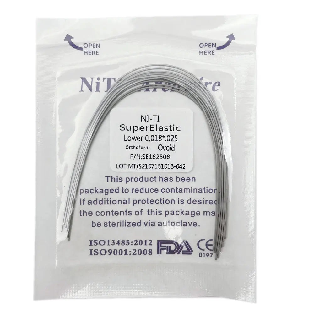10pcs/pack Orthodontic Dental Super Elastic Oval Form Niti Round/Rectangular Arch Wires Dental Niti Arch Wire Dentist Product