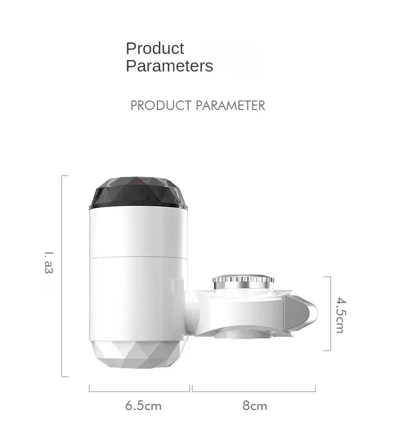 3000W Instant Hot Water Heater Faucet Tankless with Temperature Display and Hot Cold Tap for Kitchen Sink