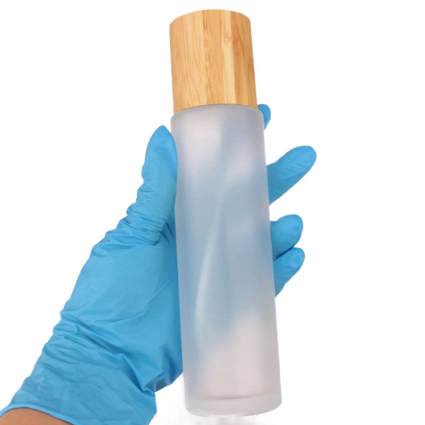 Empty 150ml120ml100ML Bamboo Lid Frosted Glass Spray Bottle With Fine Mist Despenser for Liquid Perfume Toiletries Containers