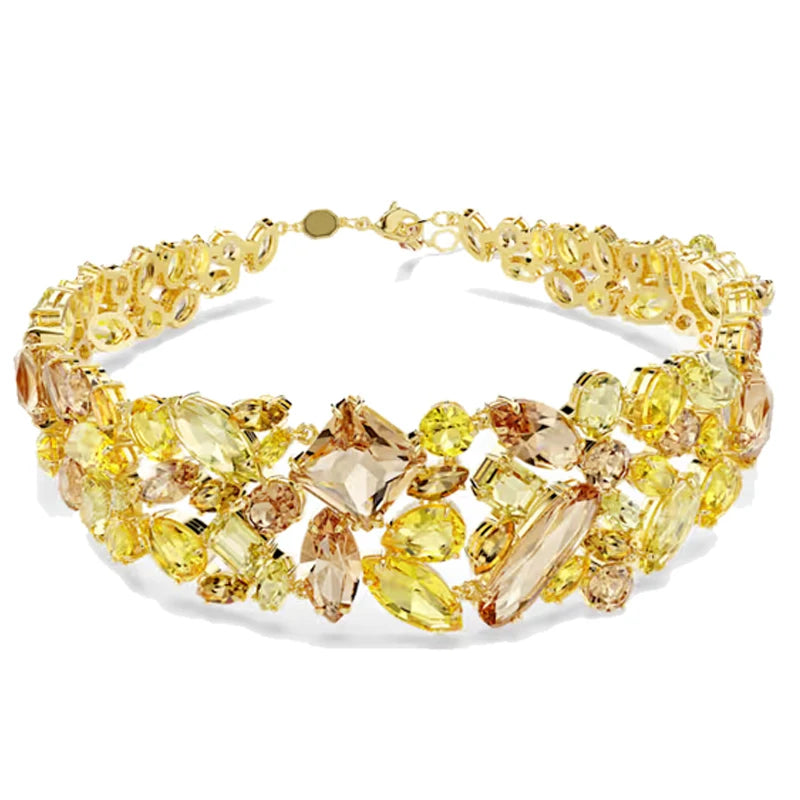 Original 2025 New Trend Fine Jewelry Set Charm Gold Candy Crystal Fashion Necklace Bracelet Earring for Women's Anniversary Gift