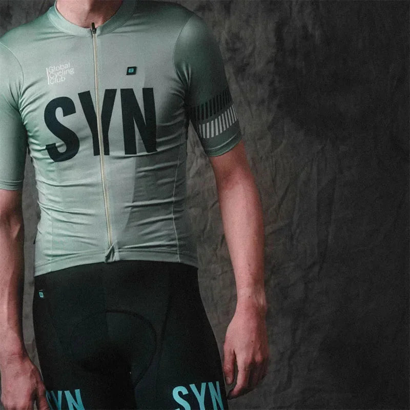 SYN Summer cycling clothes men's jerseys road cycling short sleeved sets bibs quick drying clothes breathable cycling shirt