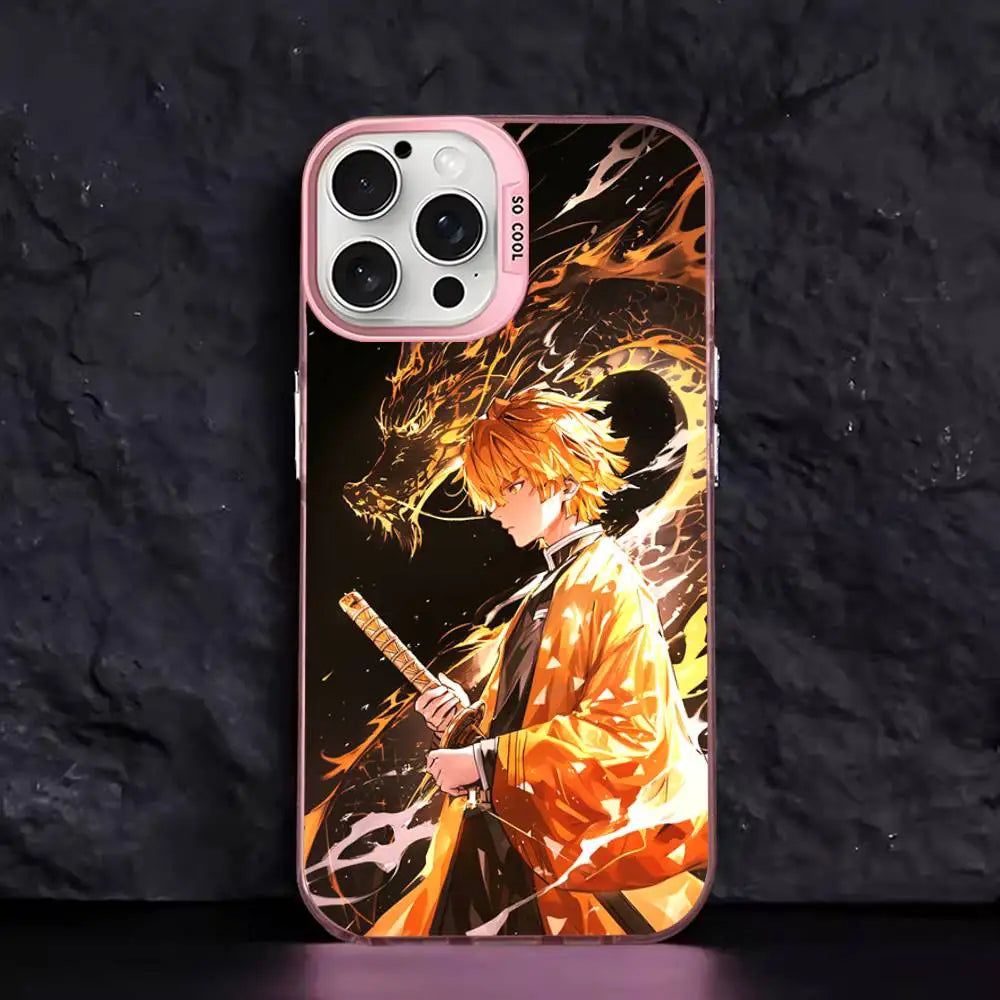 D-Demon Zenitsu S-Slayer Phone Cases For iPhone 17 16e 15 14 13 12 11 Plus Pro Max ProMax Colorful Covers
