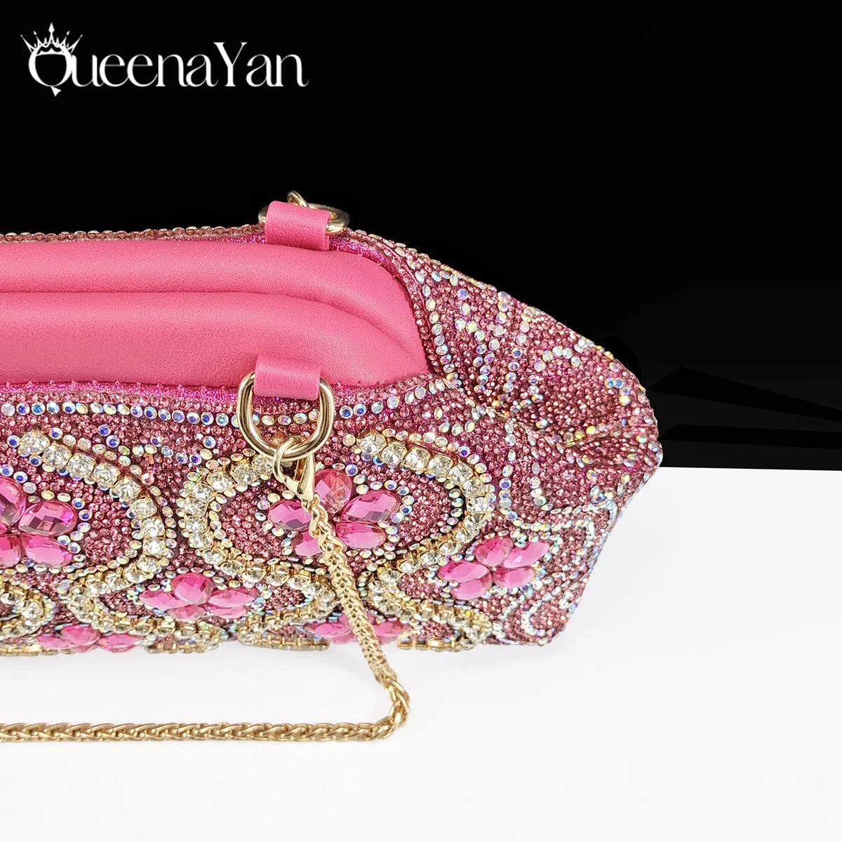 Queena Yan Popularity Open Toe Luxury Fashion Women High Heels Shoes and Bags Set With Rhinestone for  Wedding Party Elegant