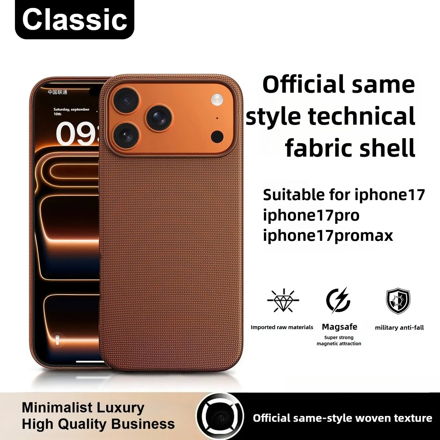 Original Tech Woven Case Magnetic Cover For IPhone 17 Air 16 15 14 13 Pro Max Camera Control Case For Magsafe Wireless Charging