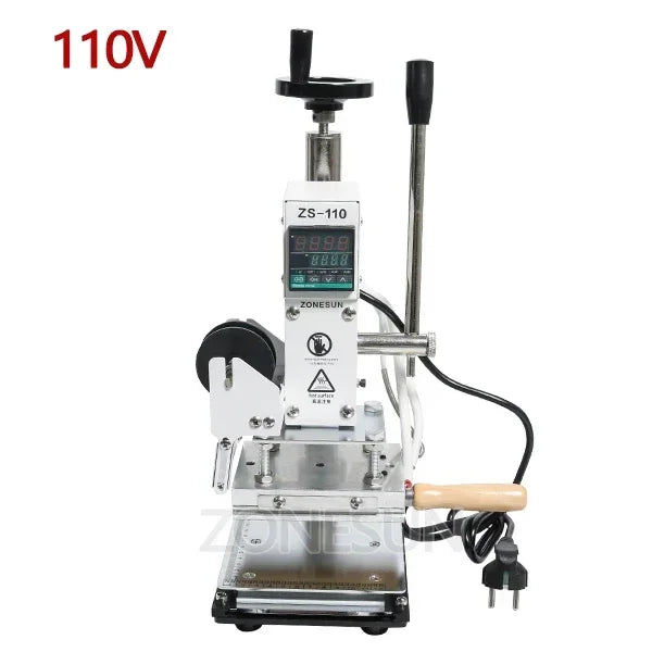 ZONESUN ZS110 Hot Foil Stamping Bronzing Embossing Machine Slideable Workbench Digital Leather PVC Paper Heat Press Machine