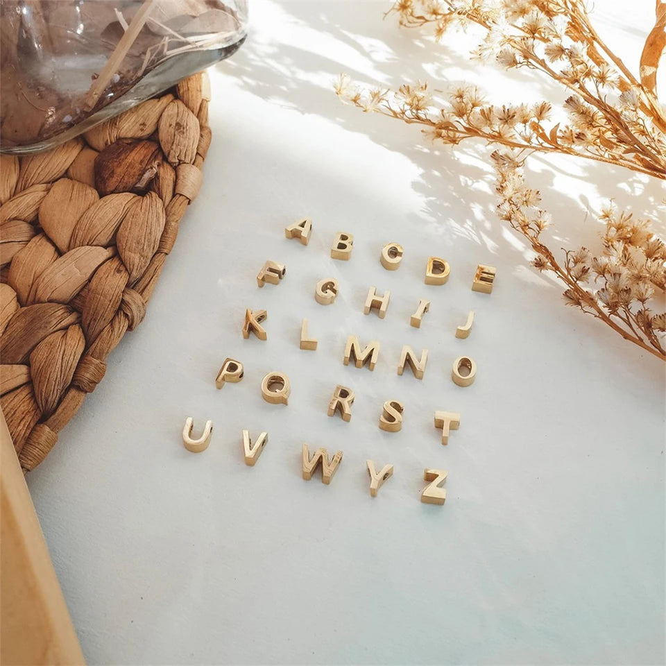 EManco 10PCS Minimalist Style Stainless Steel 26-Letter Pendant for Custom Name Jewelry Commute Social Casual Fashion Accessory