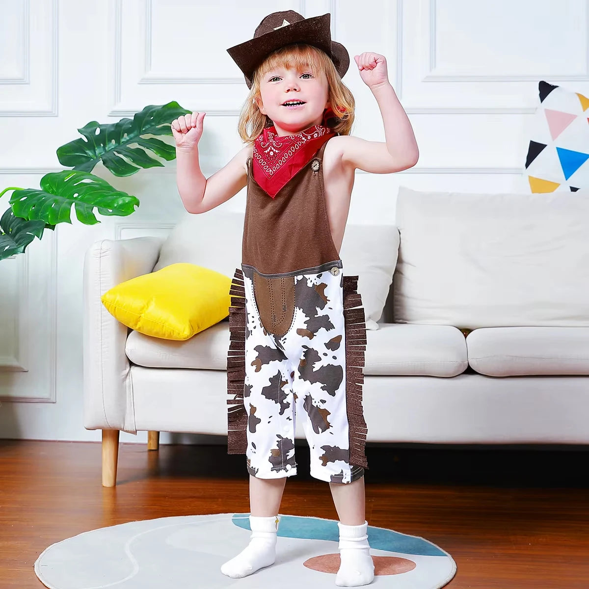 Halloween Cowboy Costumes Baby Boys Clothes Toddler Infant Purim Carnival Birthday Party Cosplay Fancy Dress