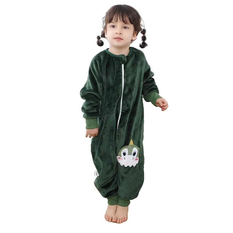 Kids Animal Dinosaur Kigurumi Costume Cosplay Cartoon Jumpsuit for Children Halloween Christmas Girls Boys Hooded Pajamas Onesie