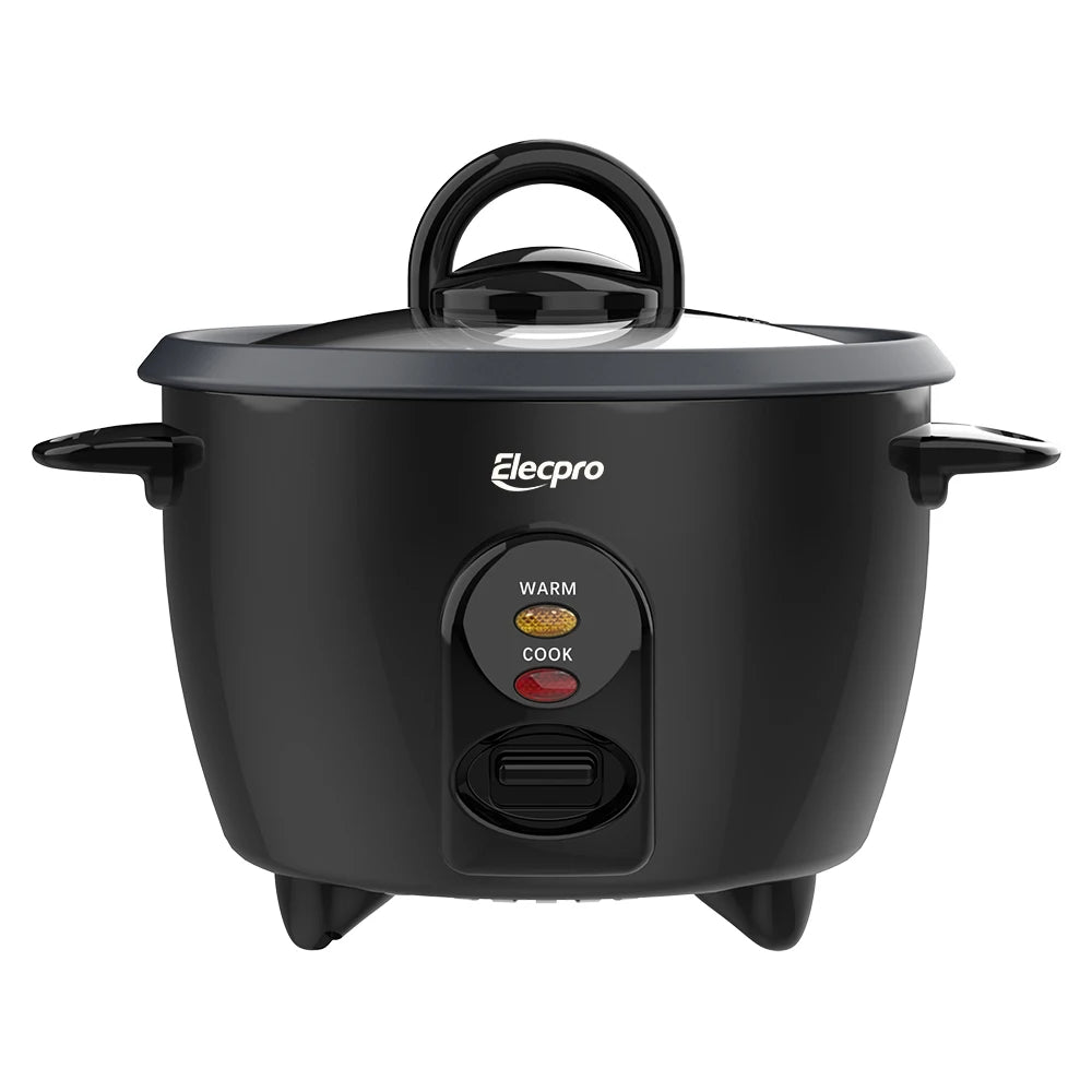 Elecpro Mini Rice Cooker 3 Cup Rice With Steamer, Portable Small Food Steamer, Removable Food Grade Non-Stick Inner Pot
