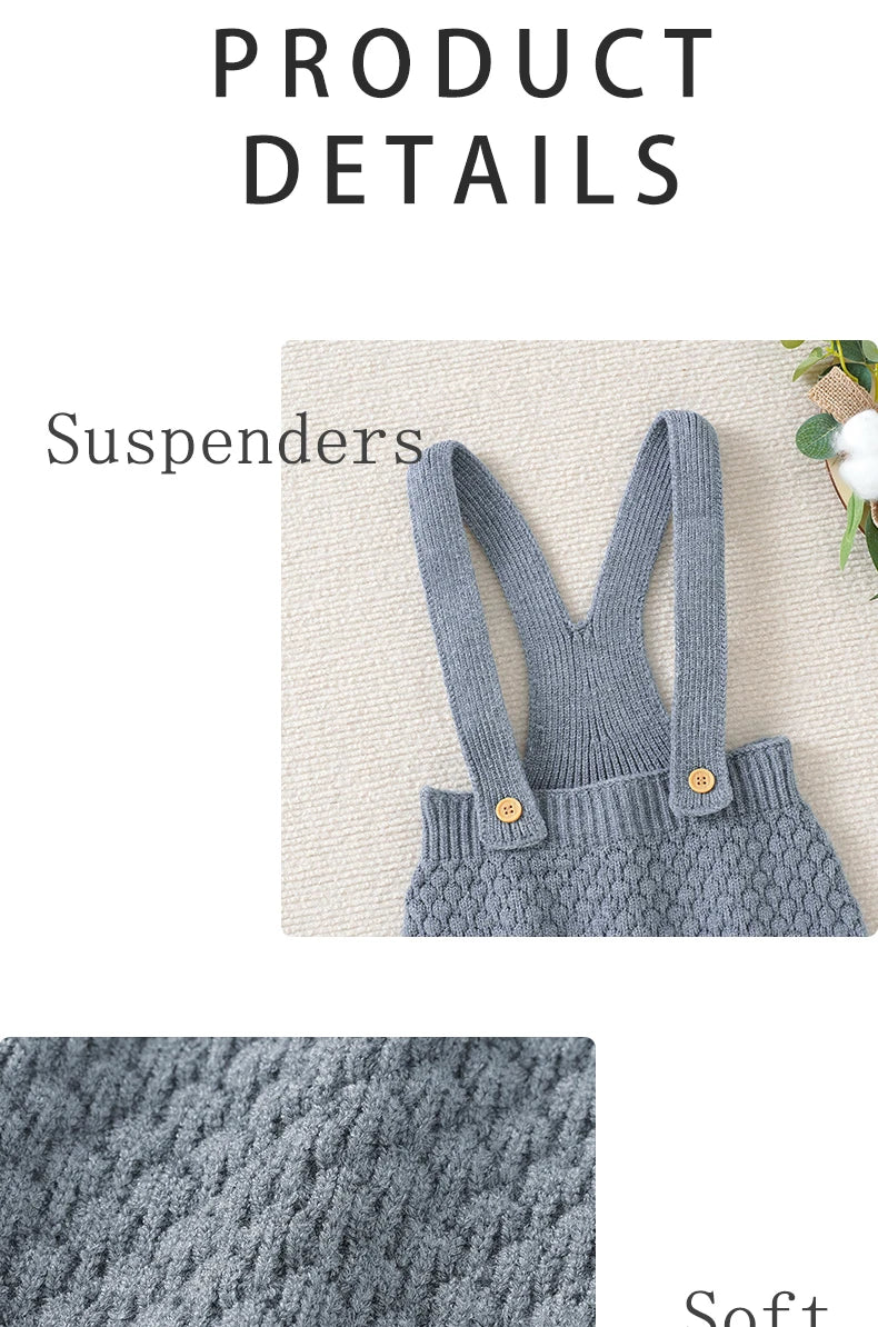 Baby Romper Knit Newborn Girl Boy Jumpsuit Sleeveless Summer Fall Infant Kid Sling Clothes 0-18M Solid Overalls Fashion Playsuit