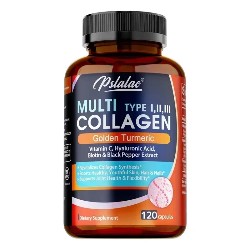 Multi Collagen Peptides Capsules - Supports Skin, Hair, Joint Health, Promote Collagen Production, Delay Aging,Enhances Immunity