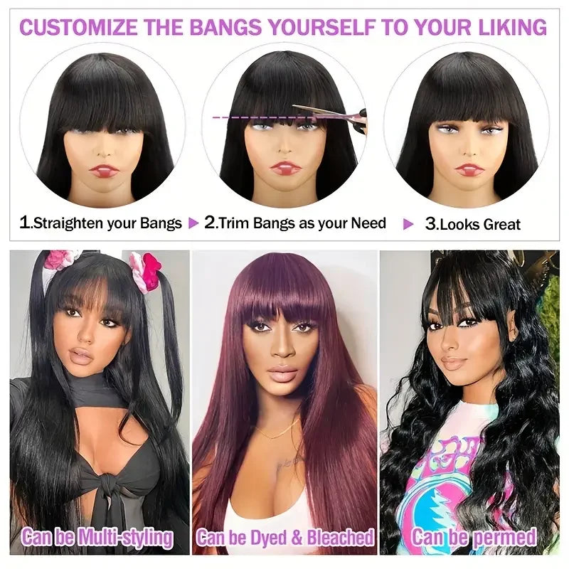 Kinky Straight V Part Wig Human Hair For Women with Drawstring 250% Density Upgrade Glueless U Part Wig No Leave Out No Sew In