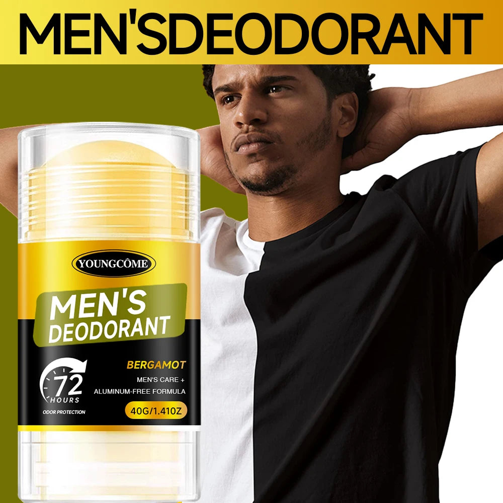 Men Sandalwood Deodorant Stick Anti Sweating Keep Drying Lasting Fragrance Remove Armpit Odor Underarm Refresh Sticks 1/2/4set