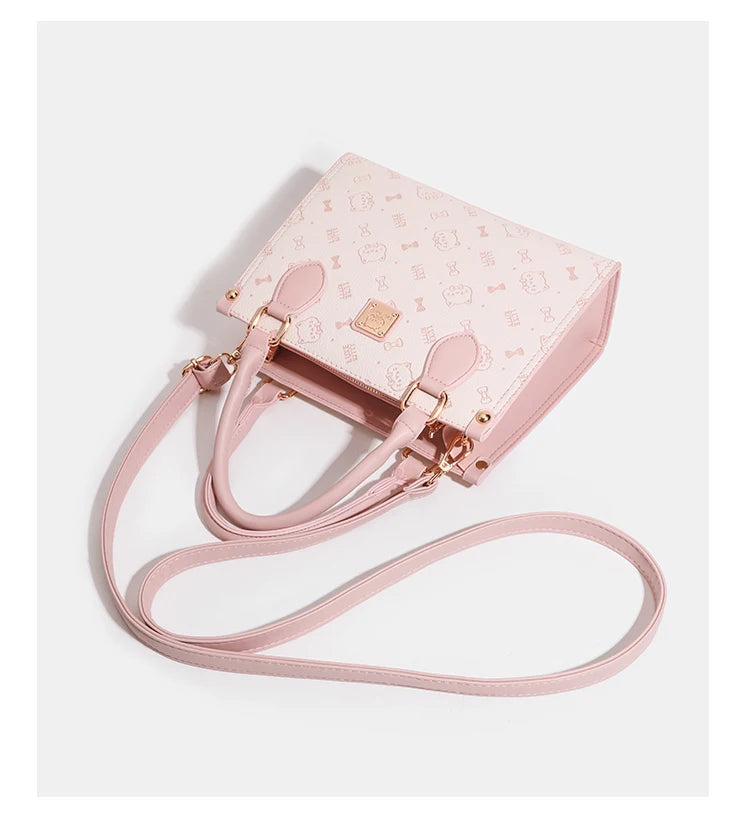 Elegant Solid Color Leather Diaper Bag For Women Designer Crossbody Messenger Large Capacity Fashionable Luxury Tote Bag