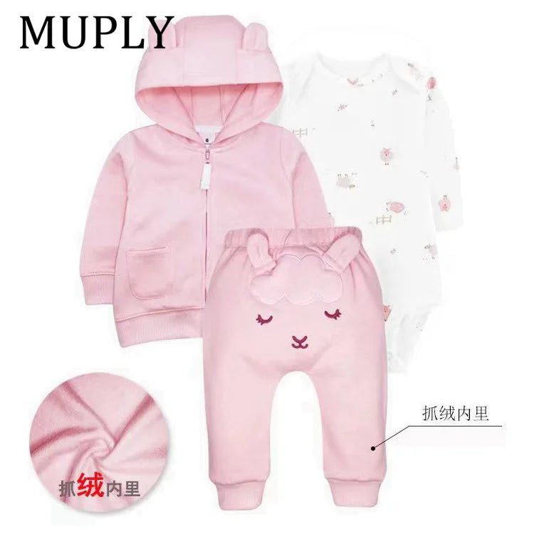 3-piece Suit Summer Baby Clothes Sets Baby Short Sleeve Shorts Cover Clothes Cute Girls Bebe Children Cotton 100% Clothing 6-24M