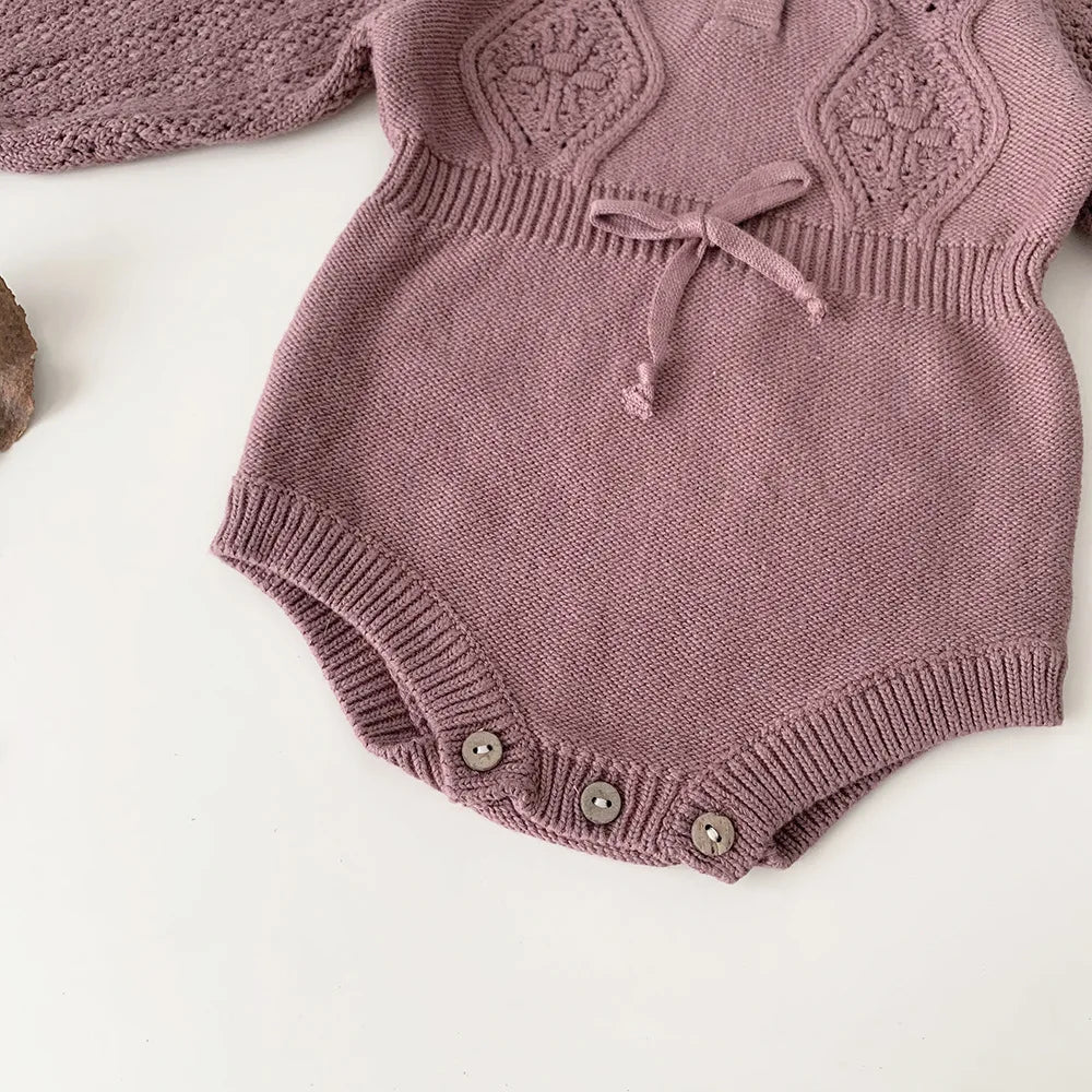 Spring Newborn Infant Toddler Baby Girl Boy Rompers Warm Knit Jumpsuit Long Sleeve Soft Outfits Clothing Baby Winter knit Romper