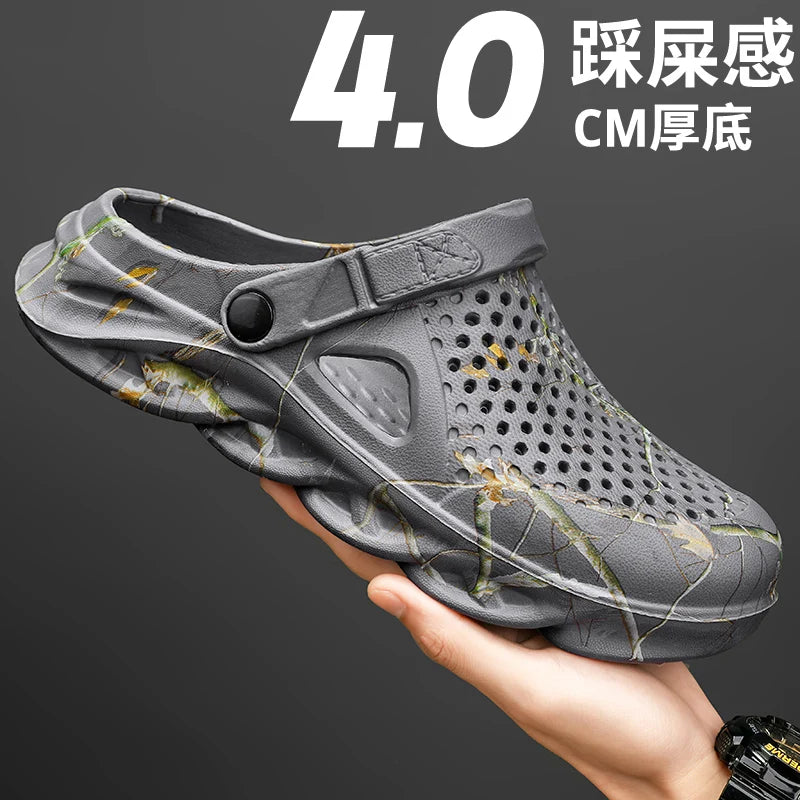 Men's Summer Sandals Clogs Men Women Breathable EVA Thick and Soft Sole Slippers Beach Water Shoes Couple's Clogs Big Size 47