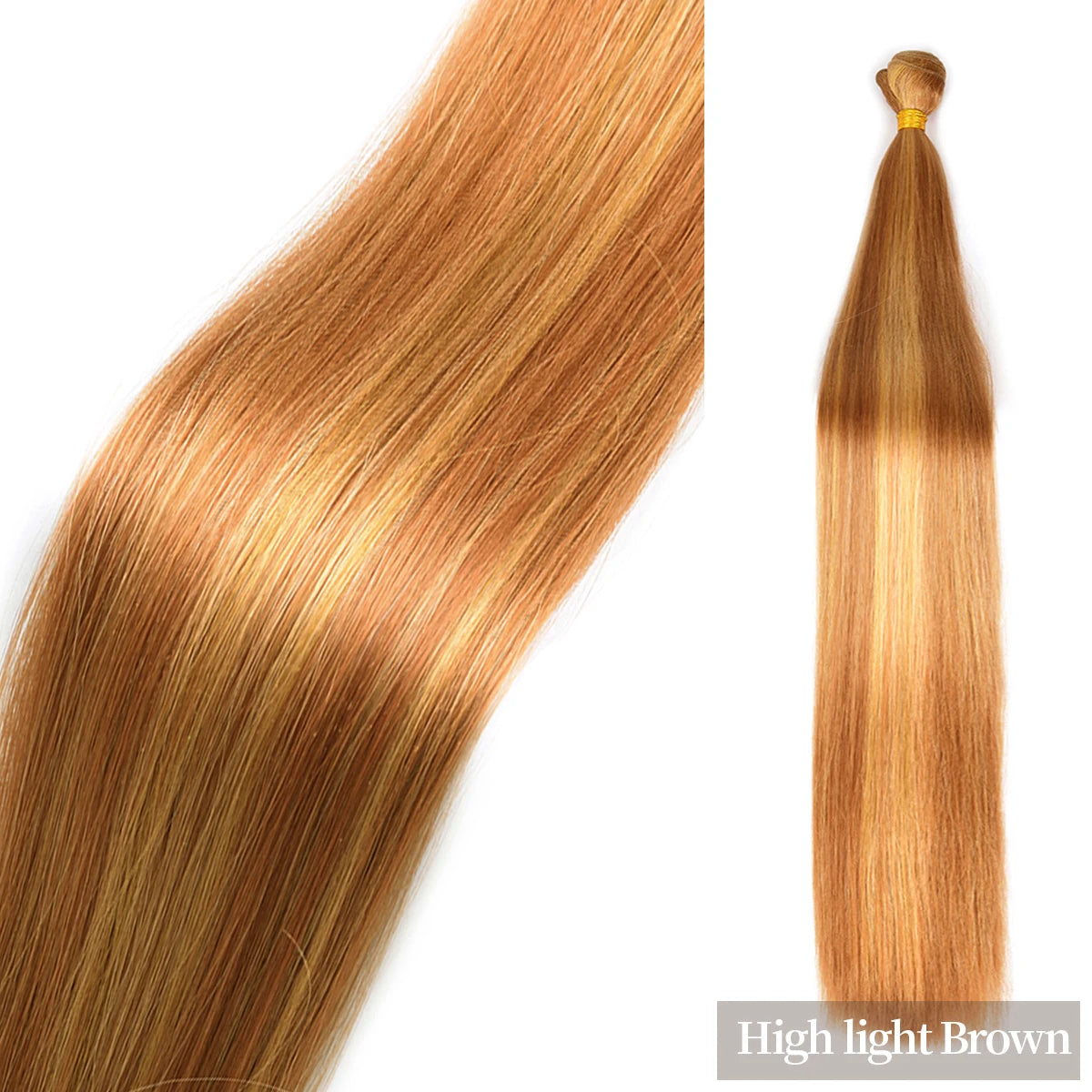 Straight Hair Bundles Extensions Smooth Ombre Hair Weaving 24Inch Super Long Synthetic Straight Hair Bundles Full to End