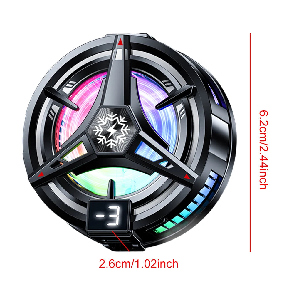 TL07 Magnetic Back-clip Phone Cooler 3 Speeds Semiconductor Cooling Fan Mobile Phone Heatsink 3 Speed Radiator for iPhone