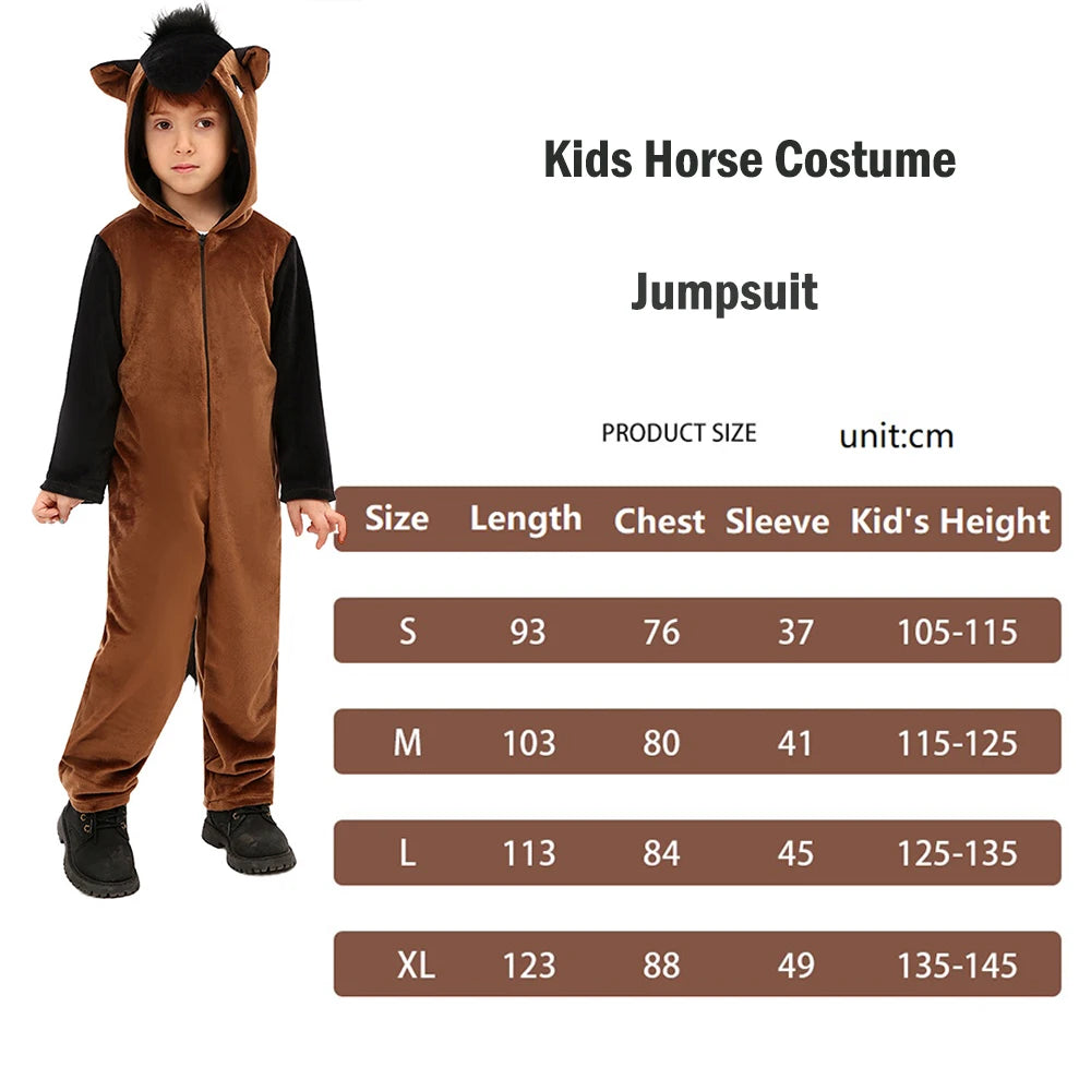 Unisex Boys Girls Jumpsuit Animal Halloween Costumes Bodysuit Kids Purim Party Fancy Dress Up Clothing Set