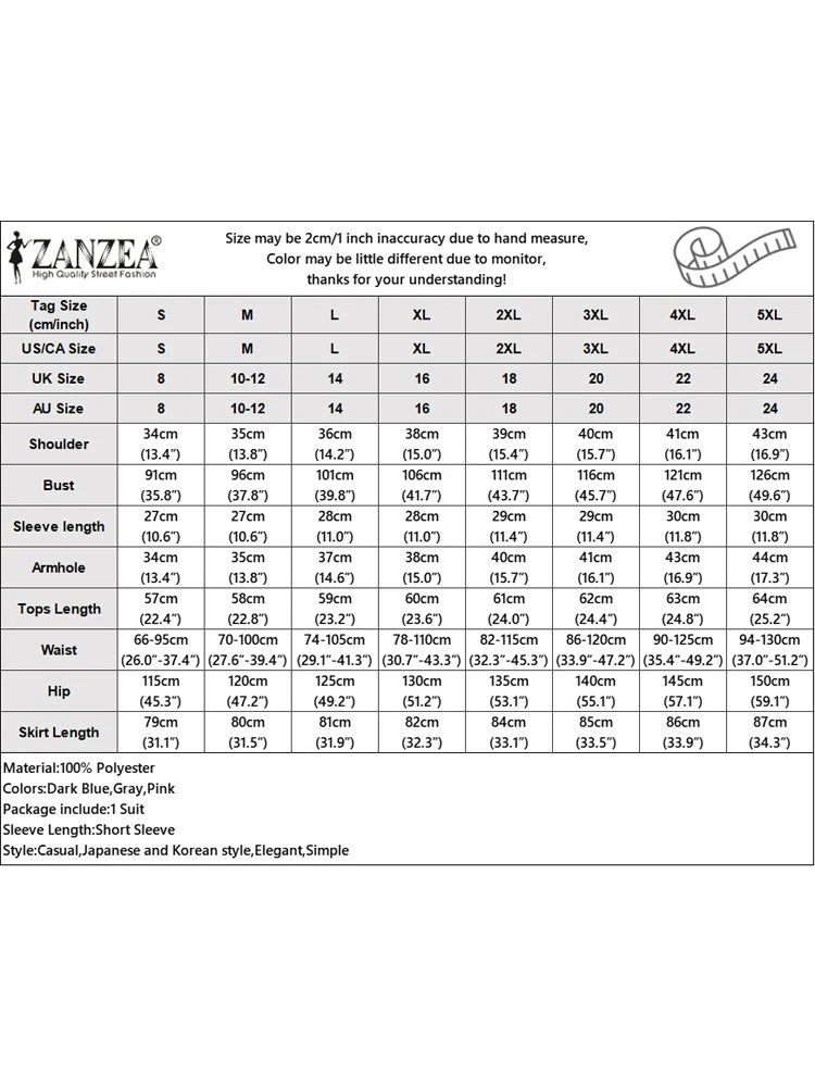 ZANZEA Vintage Outfits Women Fashion Office Dress Sets Solid Shirts A-Line Pleated Maxi Skirts Casual Suits 2025 Matching Sets