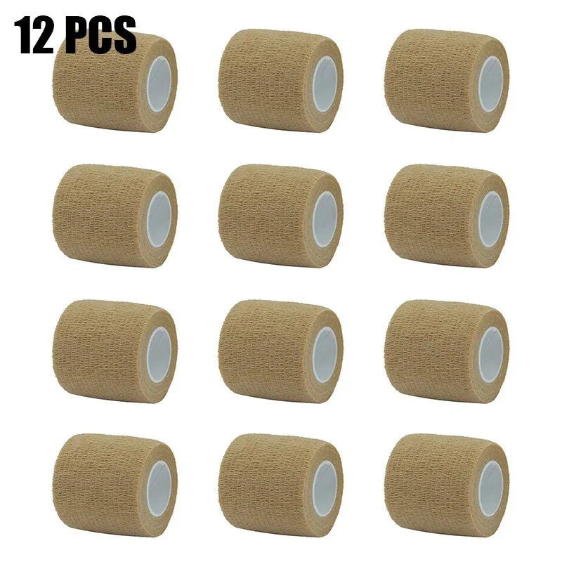 6/12/24pcs Self Adhesive Bandage Wrap, Cohesive Bandage Wrap for Sport & Athletic, Breathable Vet Wrap for Wounds
