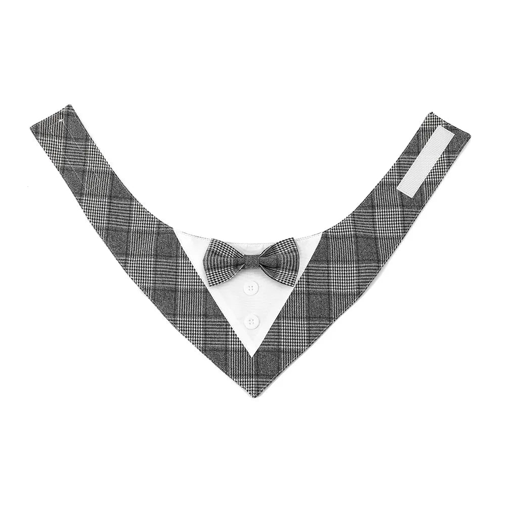 Sucado Handsome Wedding Pet Dog Bandana Elegant Suit Bowtie Luxury Triangular Scarf Collar Engagement Party Gifts Accessories