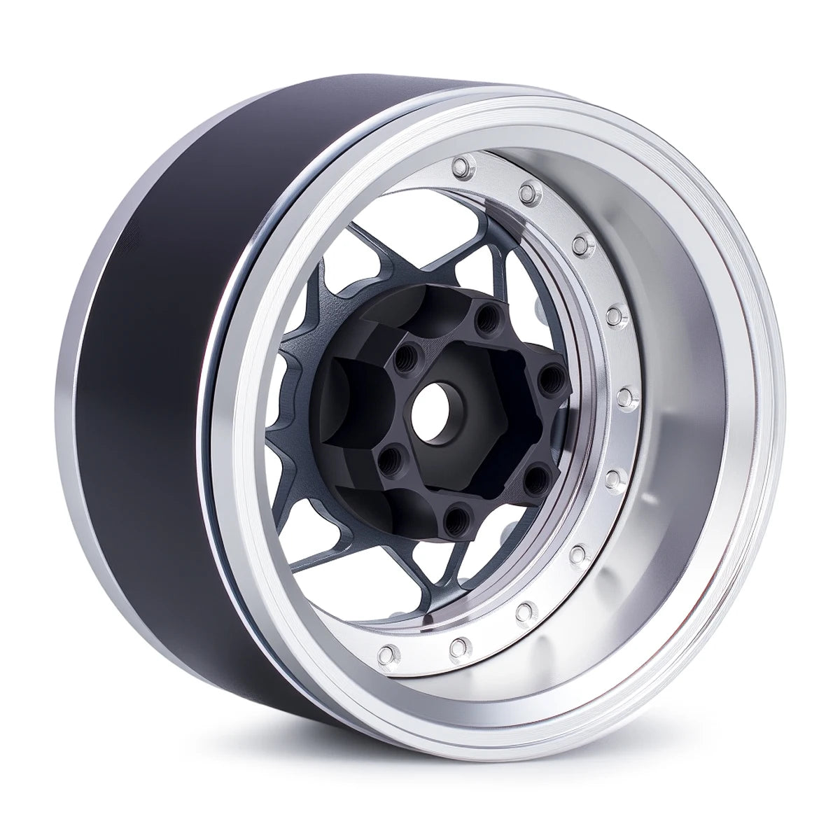 Universal CNC Aluminum 1.9" Beadlock Wheels for 1/10 RC Crawler - Fits Axial SCX10, TRX4, TRX6, Redcat Gen8, D90 Upgrade Parts