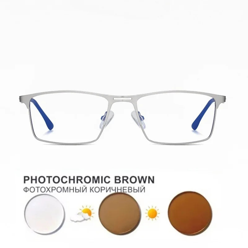 Fashion Metal Myopia Classic Color Changing Glasses Ball Luminosity0 ~ 600Degree