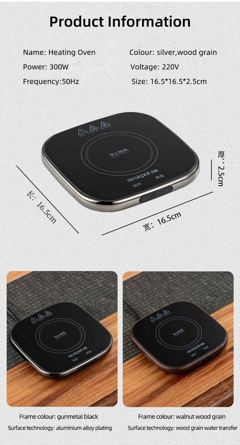 220V Cup Heater Electric Stove Hot Cooker Plate Boil Water Hot Tea Maker Coffee Milk Warmer Heating Pad Insulation Base Coaster