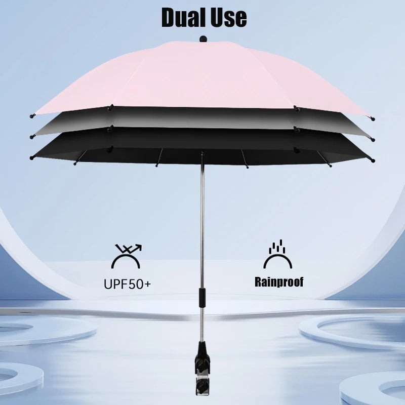 Clip-on Universal Baby Parasol 85cm Diameter 2 in 1 Baby Stroller Umbrella For Sun Shade Rain-proof Baby Stroller Accessories