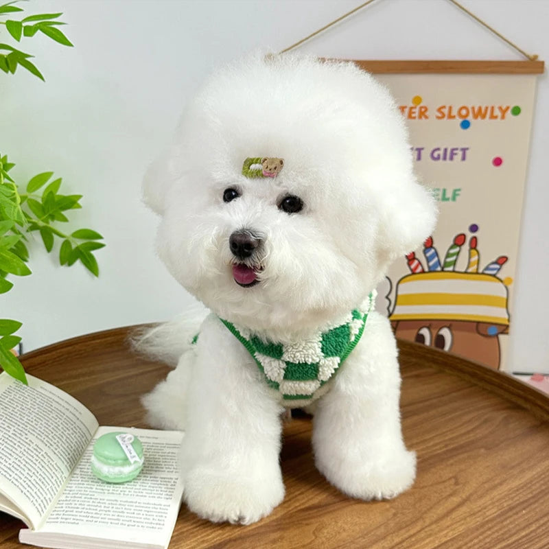 Autumn Winter Dog Warm Vest Fleece Dog Clothes Luxury Plaid Puppy Hoodies Chihuahua Bichon Yorkie Clothing Dog Pullover Pet Coat